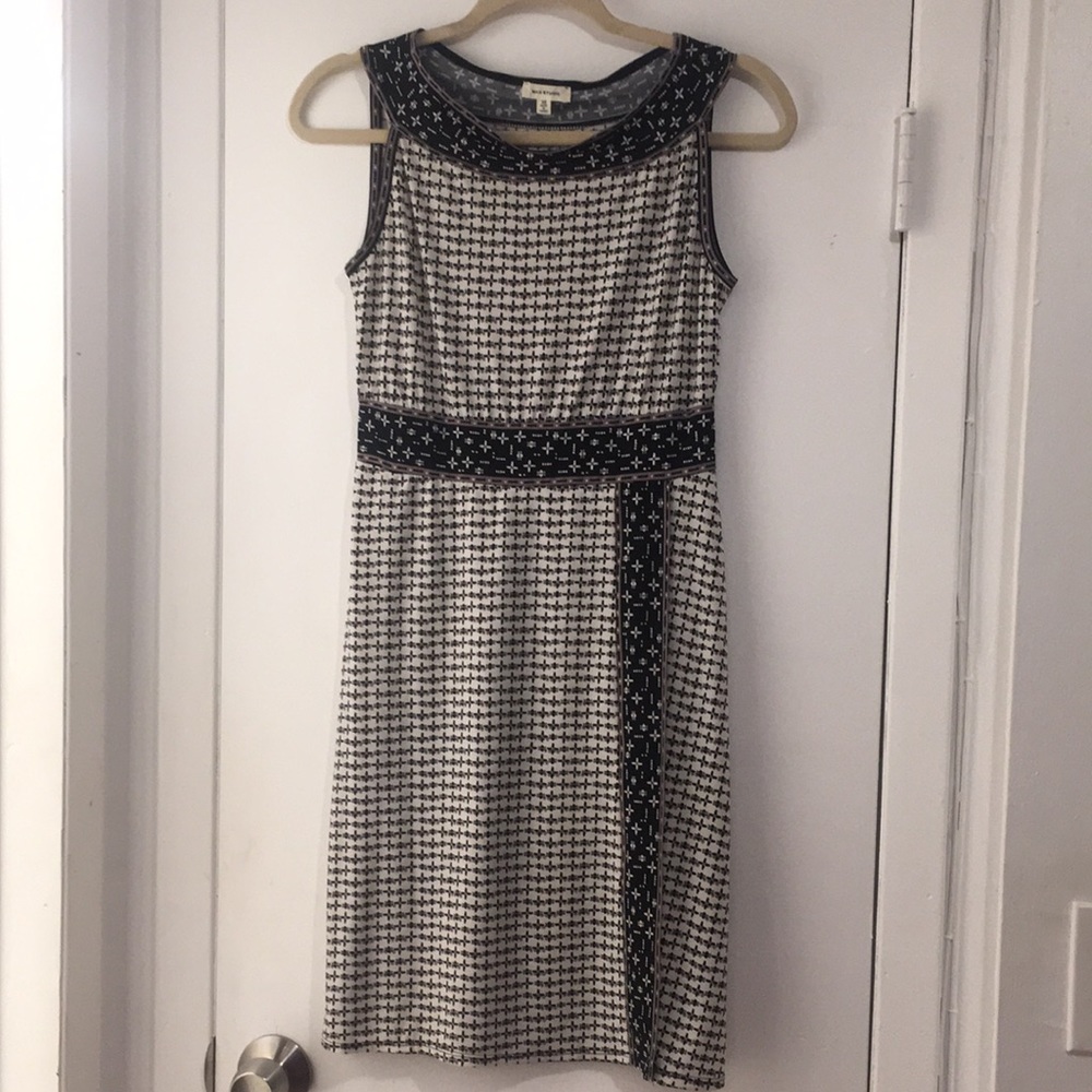 Black White Purple Max Studio Day Dress